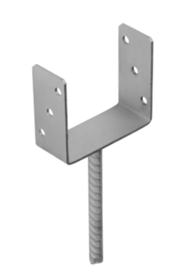 Suport stalp tip U clasic zincat 141x120x4 mm pentru stalp 140 mm PS140U-4808 Domax
