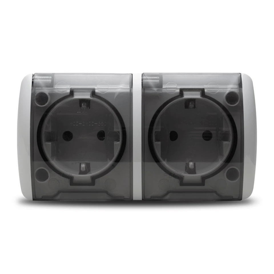 Eva-priza cu CP cu Capac Dubla Pt(ip54)