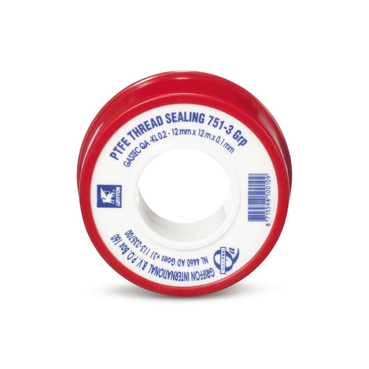 GRIFFON GASTEC banda P.T.F.E. pentru etansaregaz 12mx12mmx0,1mm