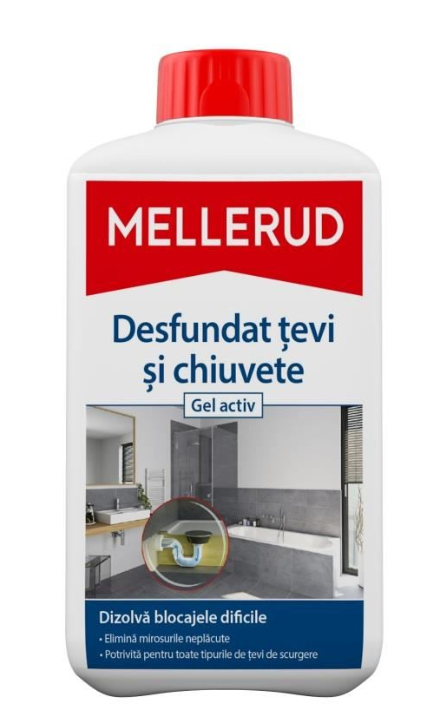 Solutie Gel pentru desfundarea țevilor de scurgere MELLERUD, 1L