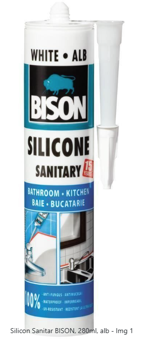 BISON Silicon Sanitar alb 280ml