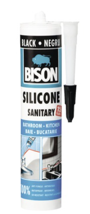 BISON Silicon Sanitar negru 280ml