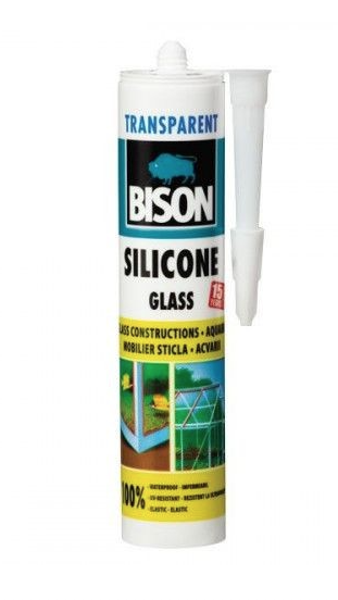 BISON Silicon transparent pt. sticla 280ml